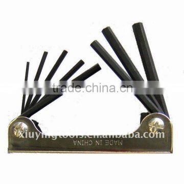 TOP folding hex key set( CRV steel)