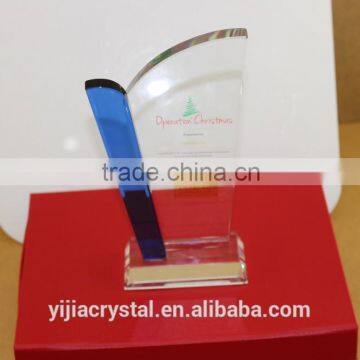 New Fashion Factory Directly Sale Crystal Blue Trophy and Award