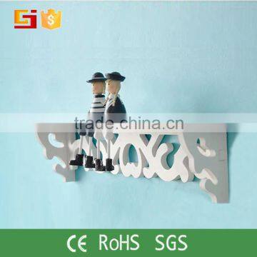 White Wood Exquisite Design Wall Floating Shelf Display Shelf Unit Home photo-2