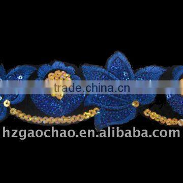 hand cutting fashion velvet ribbon trimming lace