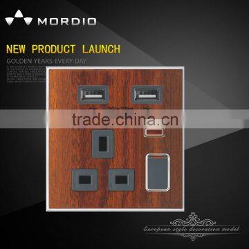 Mordio 13A socket switch with 2 USB