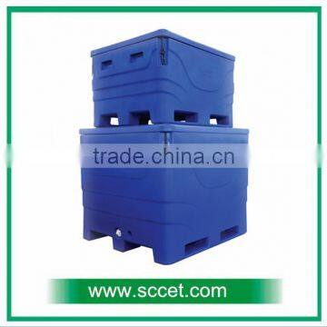 600L Size LLDPE+PU Insulated Cooler for Fish Cooling (by Four Side Forklift ) photo-6