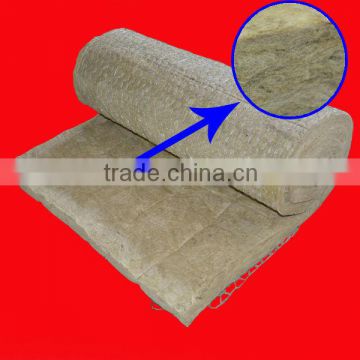 Flexible Thermal Insulation Rockwool Blanket With Wire Mesh