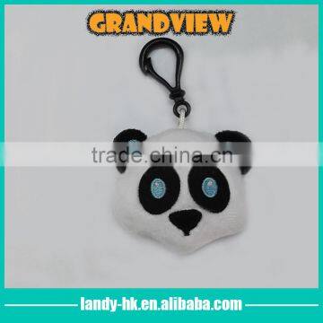 Fashionable animal plush keychain/ plush panda keychain with plastic ring                        
                                                Quality Choice