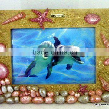 Polyresin beachshel photo frame decoration craft