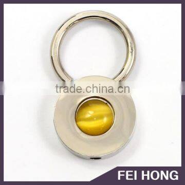 Hot sales fancy zinc alloy round shape lock keychain