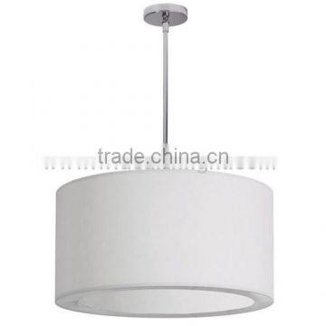UL Listed Modern Hotel Factory Big Fabric Shades pendant Light Lamp With Acrylic In Bottom C81105