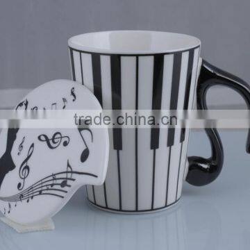 Customized Environmental protection material music note mugs by China factory