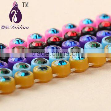 SS6 Plastic Rhinestone Trim Chain,2.3MM Rhinestone Wedding Trim