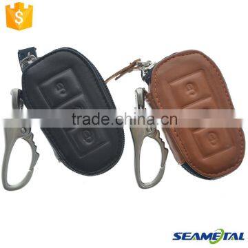 Car Genuine Leather Remote Key Cover Case For Peugeot 2008 3008 301 Accessories