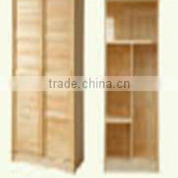 Imported Pine Wood Two-door Wardrobe,back Panel With Wood Veneerveneer photo-2