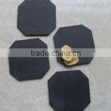 Wholesale black slate coasters stone cup mats