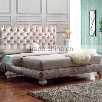 Bedroom Furniture White Leather Soft Bed DH813 photo-2