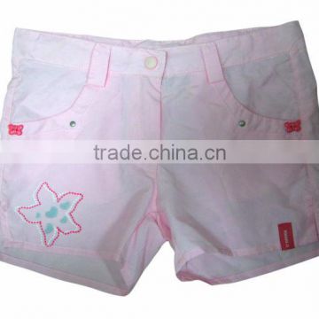 2014 girls fashion short 100% polyester printed girls board shorts