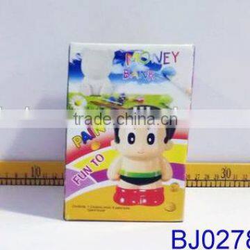 Kid diy painting money saving box/ cartoon ceramics coloring coin box toy