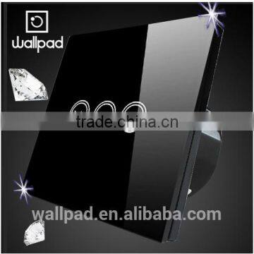 Supplier Wallpad Modern LED Indicator Waterproof Black Crystal Glass 110~250V Timmer Switch Touch Time Delay Light Wall Switch                        
                                                Quality Choice