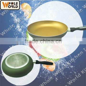 Aluminum Colorfull Frying Pan With Golden Non-stick Coating