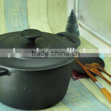 Black Round Enamel Cast Iron Casserole