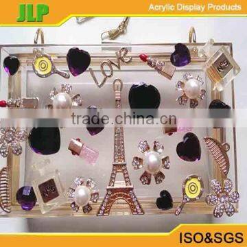 JLP factory outlet acrylic clutch bag display