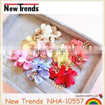 2016 Hot sale new fashion flower hair clip wedding jewelry