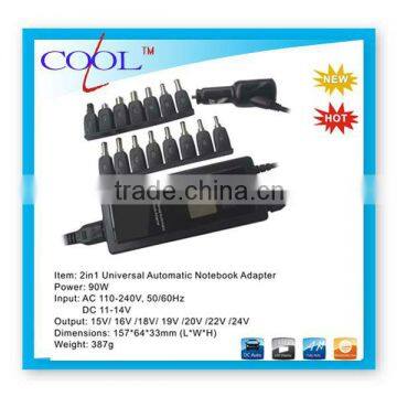 90W 2IN1 Laptop Universal Adapter