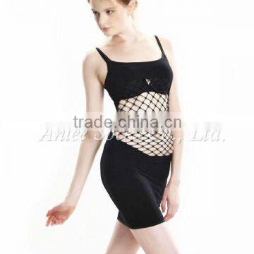 NET-5011 Seamless Slim Lady Sexy Lingerie cut out Dress ladies inner dress