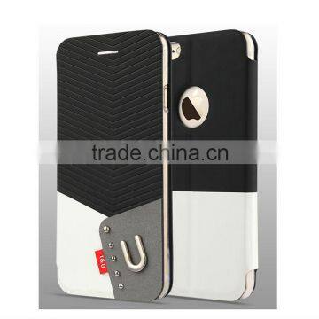 USAMS brand Contrast color flip case for iphone 6 4.7