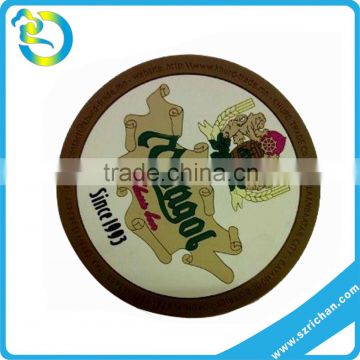 New fashion customized 3D embossed logo soft pvc coaster