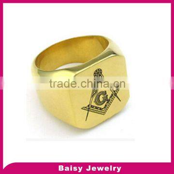 factory bulk sale custom design gold stainless steel masonic rings wholesale