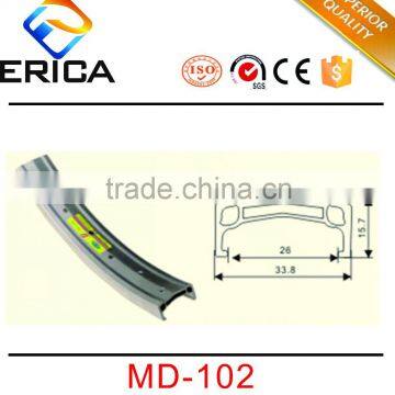 Cheap 1.75" Inch Wide City Bike Parts 24 Holes Anodized Alloy 20 Inch Double Walls City Bicycle Rims