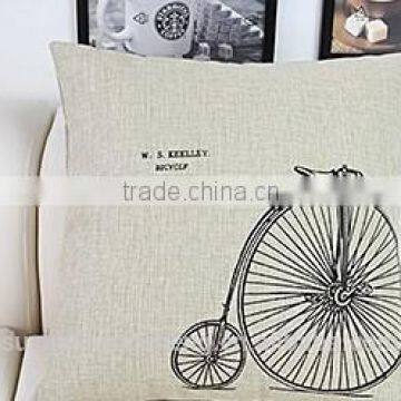 new super soft linen cotton vintage city print cushion