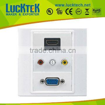 48*24mm USB/HDMI/VGA/Network/AV/Telephone Wall Plate, Module Faceplate