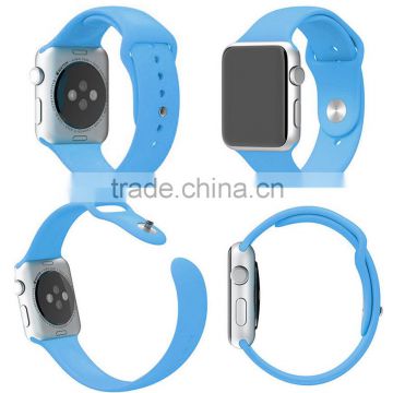 Colorful Rubber Watch Band Watch Strap Belt Sport Adjustment Bracelet Fitness Replacement Wrist With Metal Part For Apple Watch