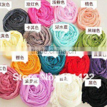 Hot fold scarf Fashion Candy colorful scarf flowing silk scarves JPscarves001