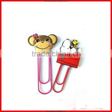 animal shape clear plastic image with metal paper cilp