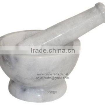 White Marble Pestle Morter in discounted price