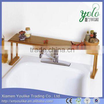 Alibaba supplier wholesales luxurious bamboo bath caddy products made in china