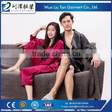 sexy see through unisex adult sleepwear in silk like satin fabric