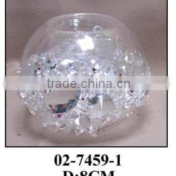 (02-7459)clear glass round tealight holders