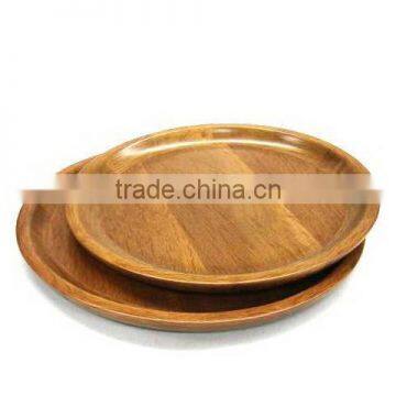 Round Wooden Catering Coffee Serving Tray