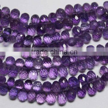 Natural Amethyst Faceted Drops