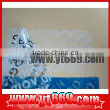 Specialized security void hologram sticker labels supplier