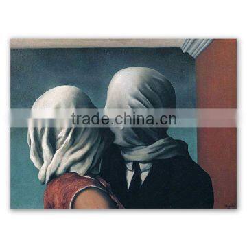 Belgian Artist Magritte Painting of The Lovers