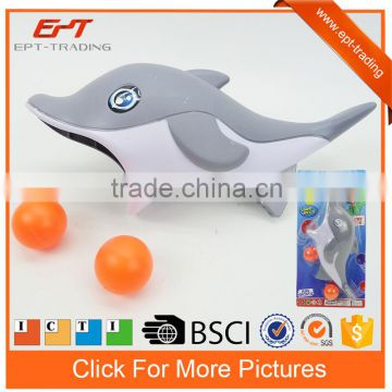 Funny outdoor toy dolphin shape ball gun toy for wholesale