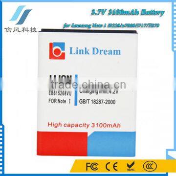 3.7V 3100mAh N7000 I717 T879 I9220 Battery Rechargeable Li-ion Battery for Samsung Note 1