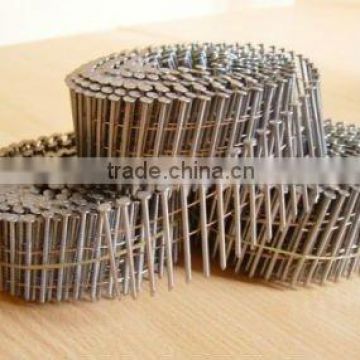 Wire Collated Flat Coil Nails 0.099" 15 Degree Pallet Nails