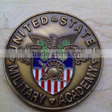 soft emamel army coins,antique bronze military eagle coin