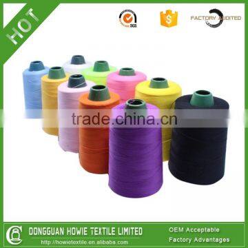 100% polyester spun dyed bags high-speed sewing thread manufacturer