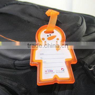 custom standard size and exisiting mould plastic soft pvc luggage tag