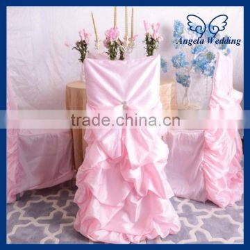 CH003 Angela Wedding cheap ruffled wedding light pink ruffled chair cover